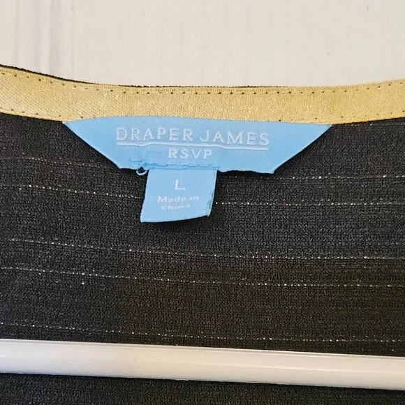 Draper James RSVP Gold and Black Sleeveless Dress - Picture 3 of 6